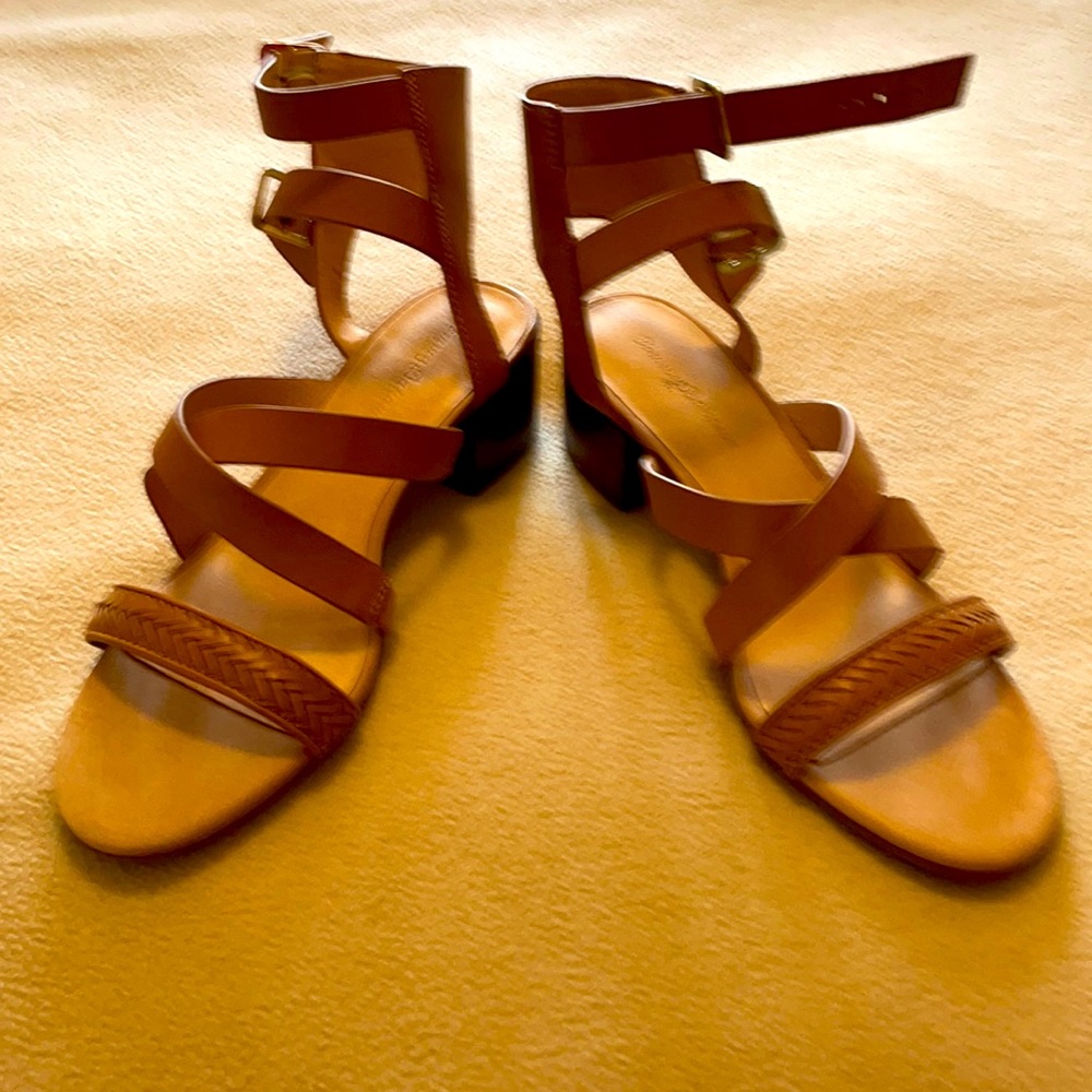 Never been worn Tommy Bahama Strappy ankle straps sandals 2 inch black heal